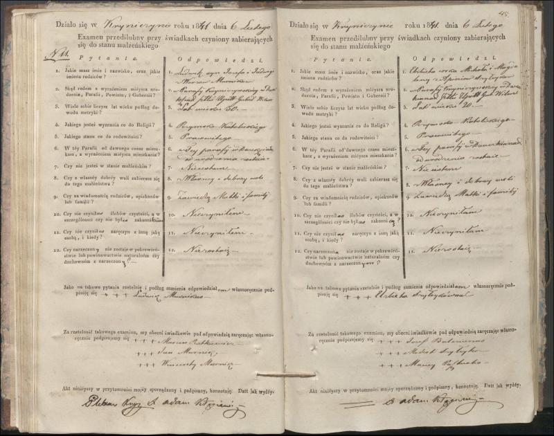 Krinčino Romos katalikų parapijos bažnyčios 1840–1844 metų priešjungtuvinės apklausos knyga