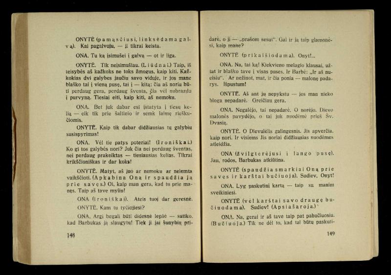 Kur laimė? : 5 veiksmų drama / J. Dobilas. – Kaunas: autoriaus leidinys, 1930. – 165, [1] p.