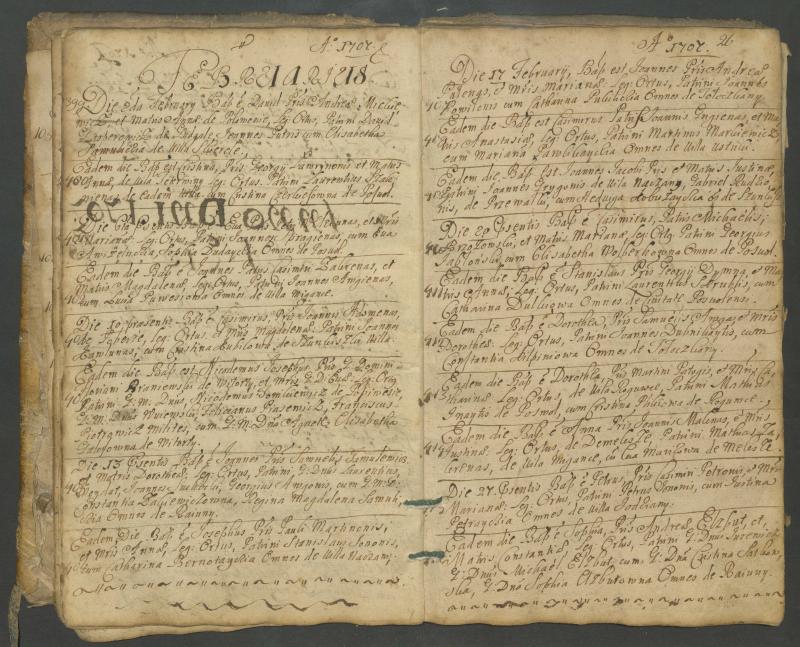 Pasvalio Romos katalikų parapijos bažnyčios 1703–1718 metų krikšto metrikų knyga