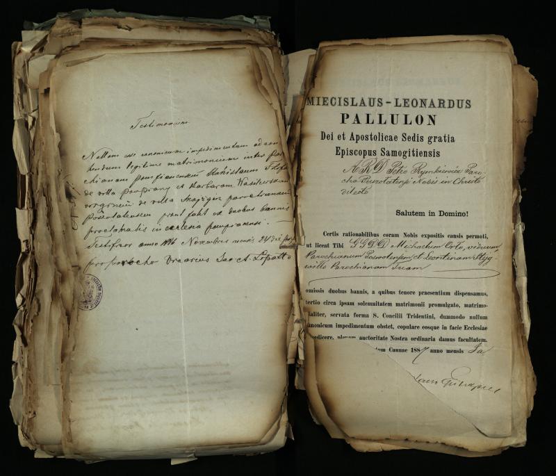 Pušaloto Romos katalikų parapijos bažnyčios 1884–1900 metų gaunamų raštų knyga