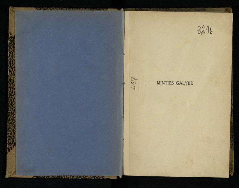 Minties galybė / Orison Swett Marden. – Kaunas: Fakelo leidinys, 1937. – 149, [2] p.