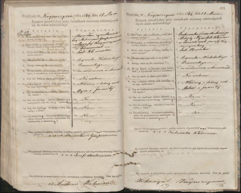 Krinčino Romos katalikų parapijos bažnyčios 1840–1844 metų priešjungtuvinės apklausos knyga