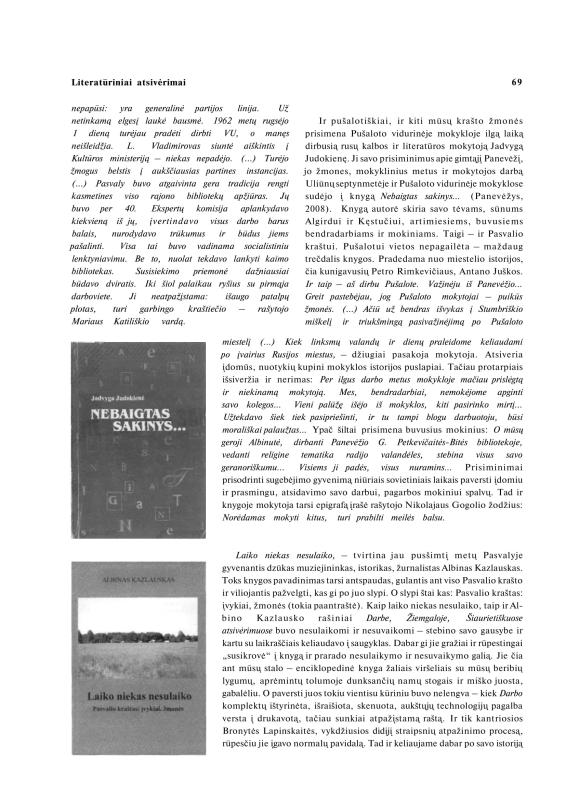 Šiaurietiški atsivėrimai : Pasvalio krašto istorijos ir kultūros žurnalas 2009, nr. 2 (27)