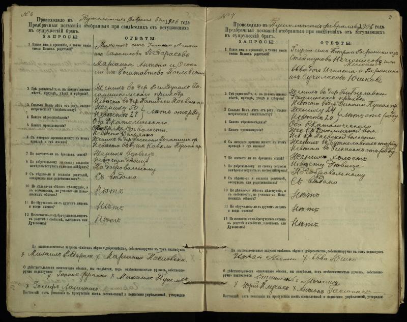 Pušaloto Romos katalikų parapijos bažnyčios 1904–1917 metų priešjungtuvinės apklausos knyga