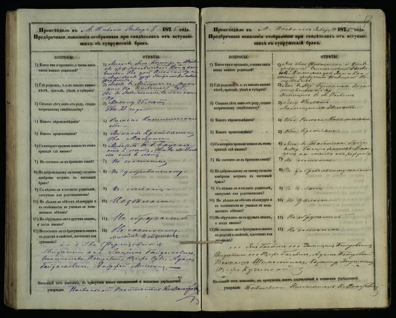 Pasvalio Romos katalikų parapijos bažnyčios 1876–1885 metų priešjungtuvinės apklausos knyga