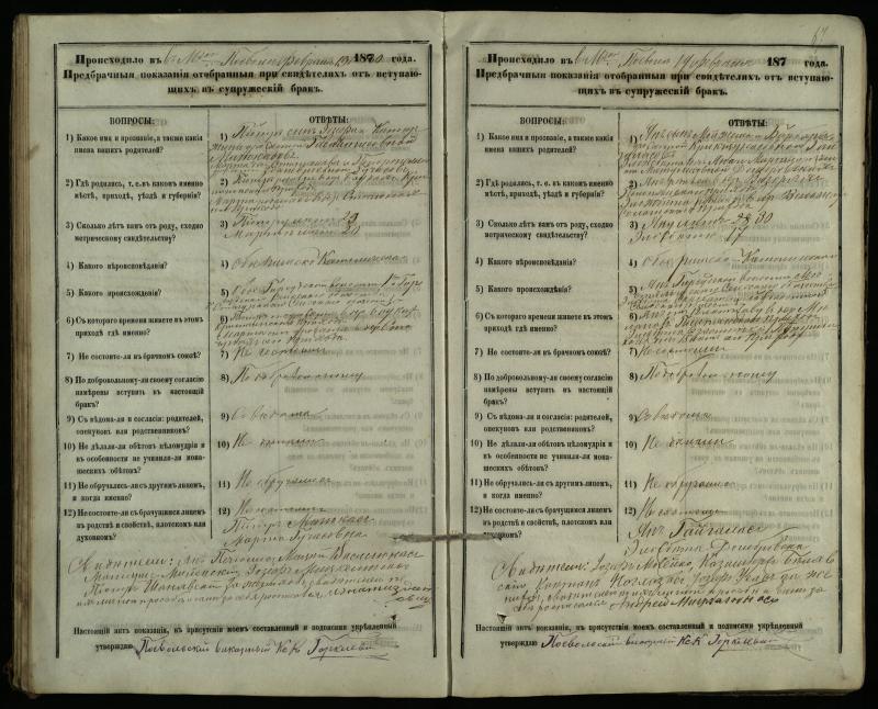 Pasvalio Romos katalikų parapijos bažnyčios 1876–1885 metų priešjungtuvinės apklausos knyga