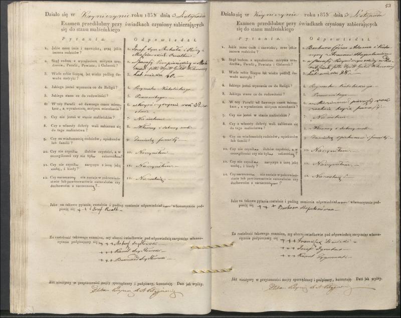 Krinčino Romos katalikų parapijos bažnyčios 1837–1839 metų priešjungtuvinės apklausos knyga