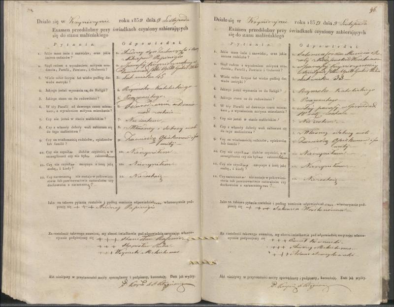 Krinčino Romos katalikų parapijos bažnyčios 1837–1839 metų priešjungtuvinės apklausos knyga
