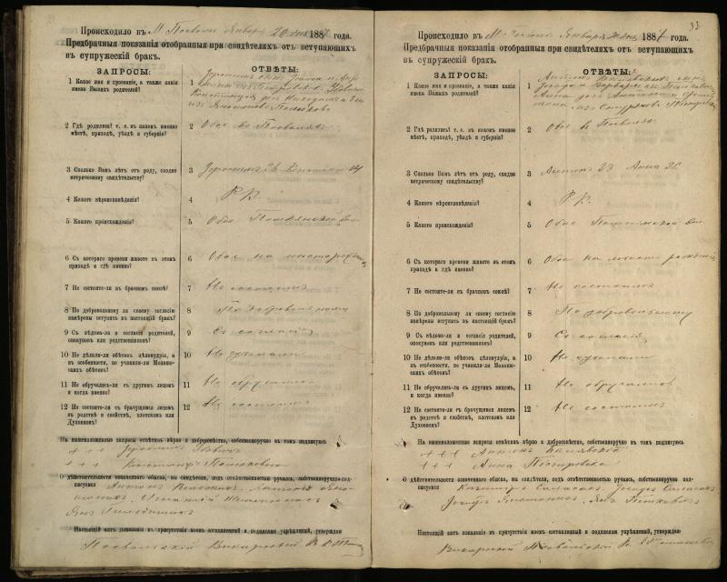 Pasvalio Romos katalikų parapijos bažnyčios 1885–1894 metų priešjungtuvinės apklausos knyga