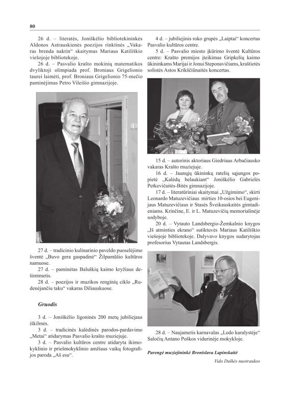 Šiaurietiški atsivėrimai : Pasvalio krašto istorijos ir kultūros žurnalas 2010, nr. 2 (29)