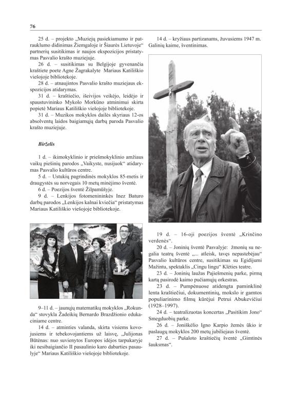 Šiaurietiški atsivėrimai : Pasvalio krašto istorijos ir kultūros žurnalas 2010, nr. 2 (29)