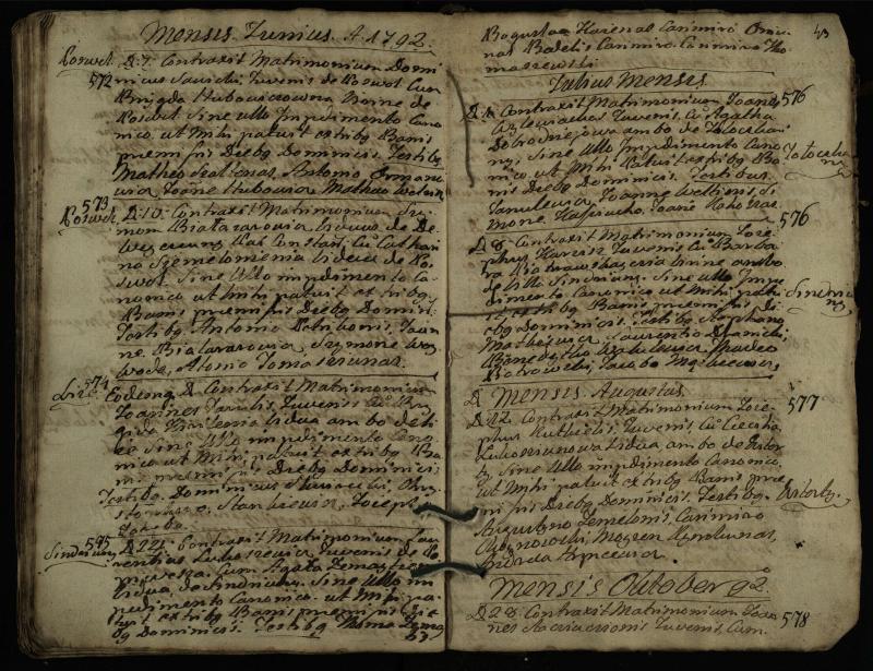 Pasvalio Romos katalikų parapijos bažnyčios 1776–1793 metų jungtuvių metrikų knyga