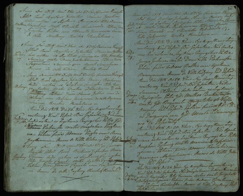 Pušaloto Romos katalikų parapijos bažnyčios 1814–1822 metų krikšto metrikų knyga