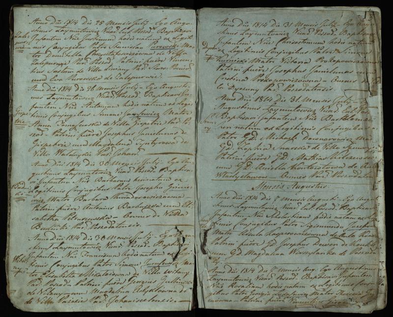 Pušaloto Romos katalikų parapijos bažnyčios 1814–1822 metų krikšto metrikų knyga