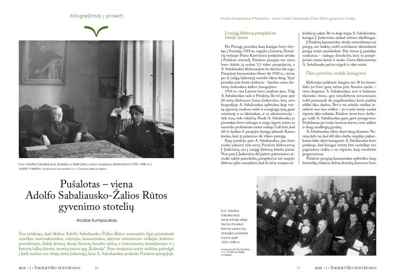 Šiaurietiški atsivėrimai : Pasvalio krašto istorijos ir kultūros žurnalas 2018, nr. 1 (44)