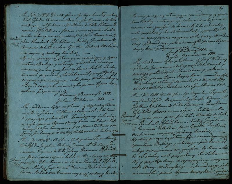 Pušaloto Romos katalikų parapijos bažnyčios 1819–1827 metų jungtuvių metrikų knyga