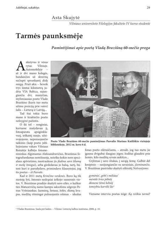 Šiaurietiški atsivėrimai : Pasvalio krašto istorijos ir kultūros žurnalas 2012, nr. 1 (32)
