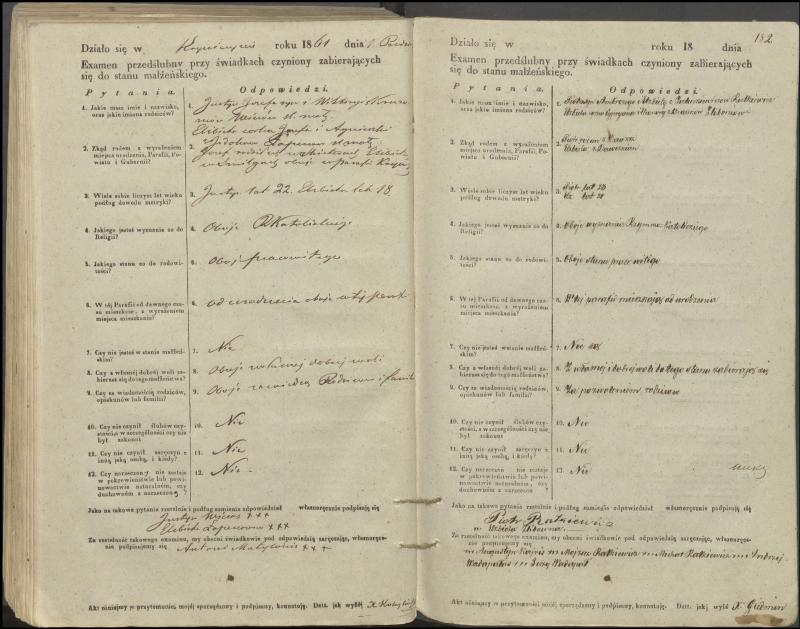 Krinčino Romos katalikų parapijos bažnyčios 1853–1862 metų priešjungtuvinės apklausos knyga