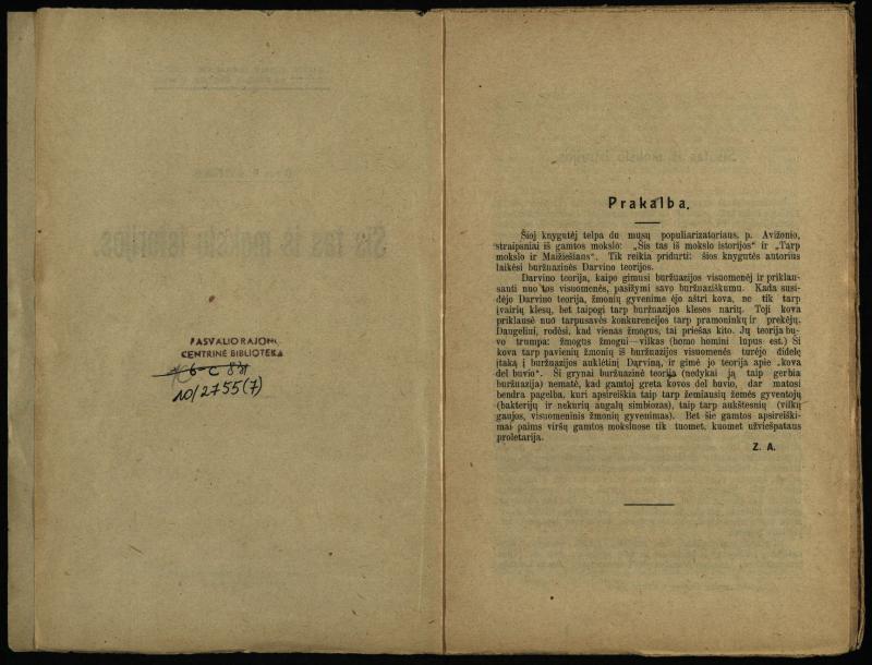 Šis tas iš mokslo istorijos / P. Avižonis. – Voronežas, 1918. – 37 p.