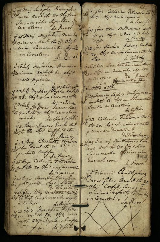 Pasvalio Romos katalikų parapijos bažnyčios 1744–1776 metų mirties metrikų knyga