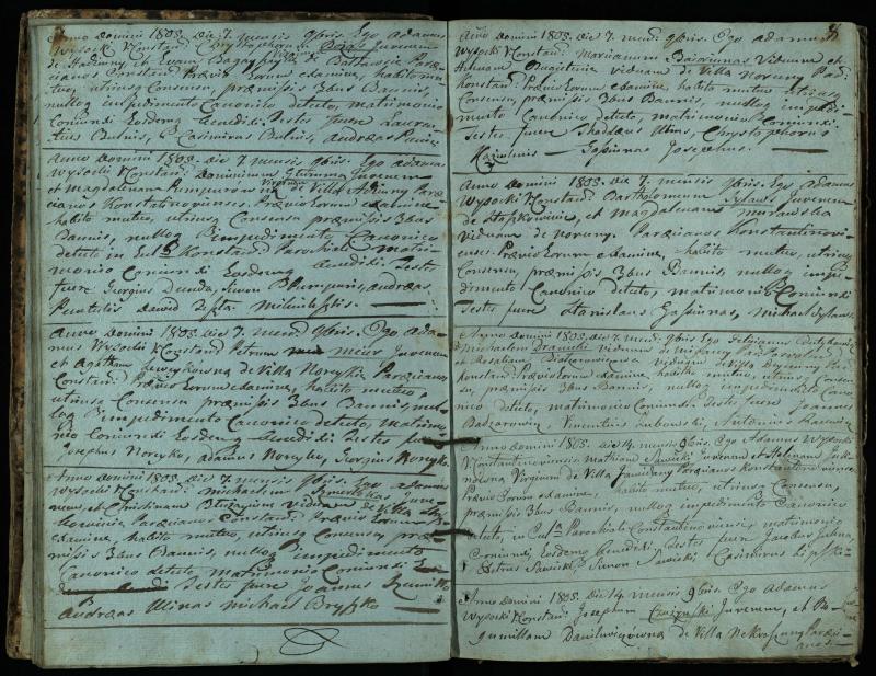 Vaškų (Konstantinavo) Romos katalikų parapijos bažnyčios 1804–1809 metų jungtuvių metrikų knyga