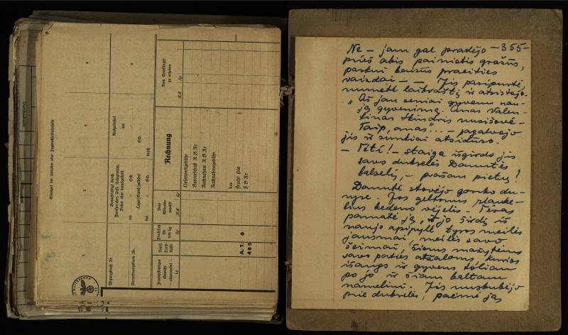 Rašytojo Česlovo Senkevičiaus rankraštis „Savižudys“
