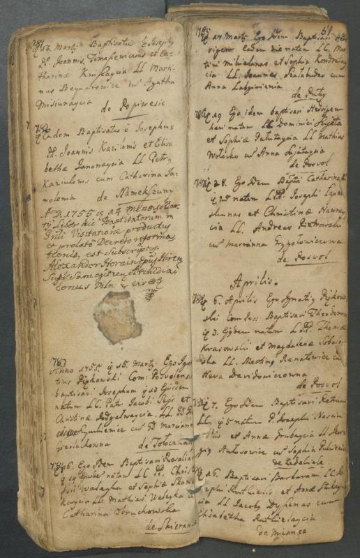 Pasvalio Romos katalikų parapijos bažnyčios 1749–1772 metų krikšto metrikų knyga