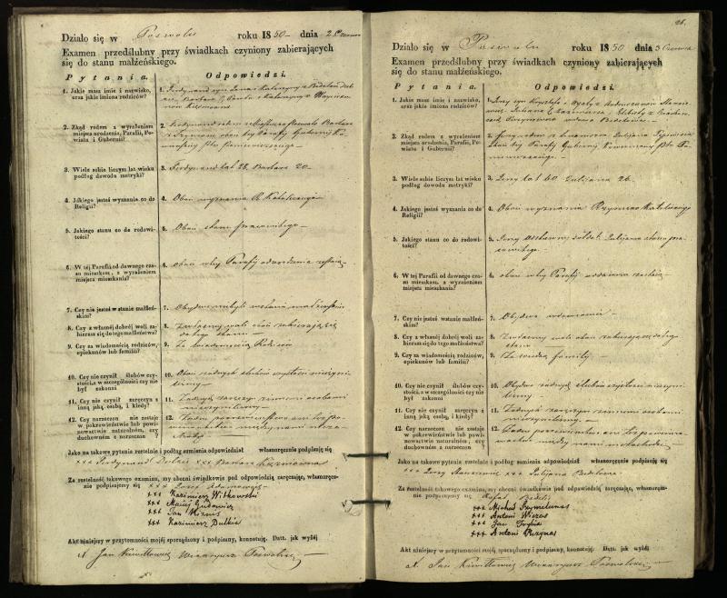 Pasvalio Romos katalikų parapijos bažnyčios 1849–1859 metų priešjungtuvinės apklausos knyga