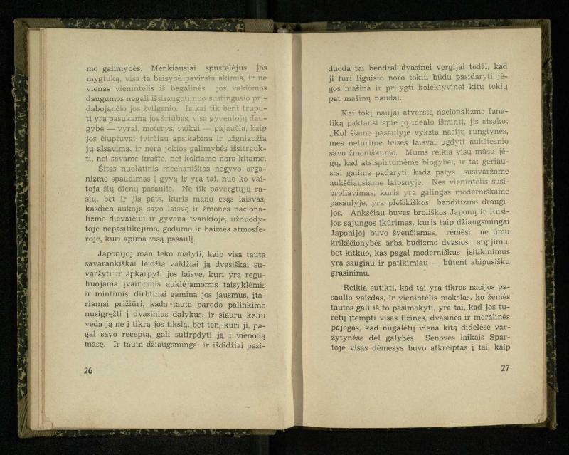 Nacionalizmas: nacionalizmas Vakaruose; Nacionalizmas Japonijoj; Nacionalizmas Indijoj / Rabindranath Tagore. – Kaunas: [s.n.], 1937. – 122, [2] p.