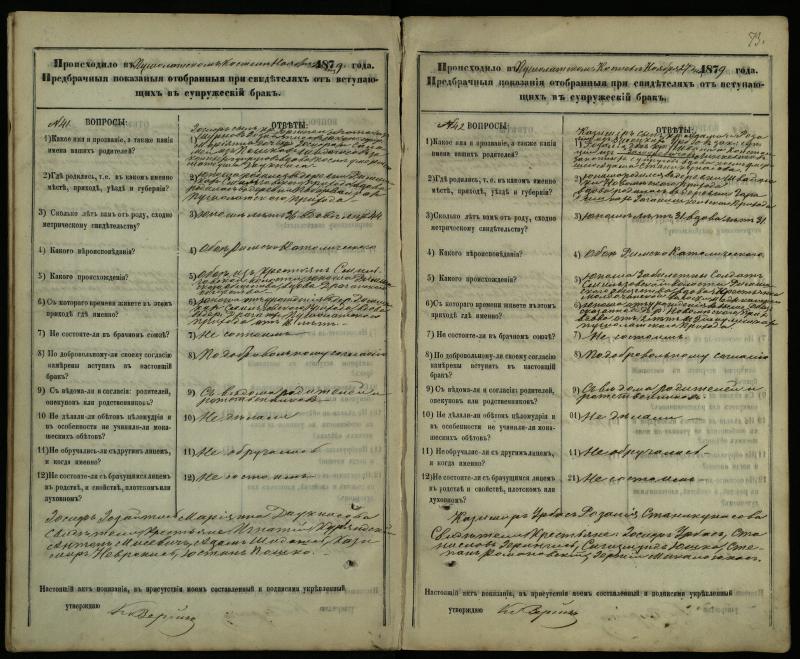 Pušaloto Romos katalikų parapijos bažnyčios 1878–1883 metų priešjungtuvinės apklausos knyga