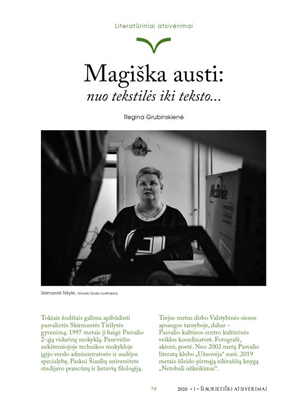 Šiaurietiški atsivėrimai : Pasvalio krašto istorijos ir kultūros žurnalas 2020, nr. 1 (48)