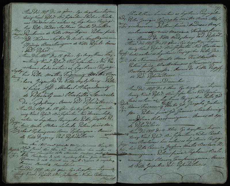 Pušaloto Romos katalikų parapijos bažnyčios 1814–1822 metų krikšto metrikų knyga
