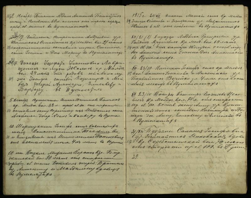 Pušaloto Romos katalikų parapijos bažnyčios 1912–1918 metų mirties metrikų knyga