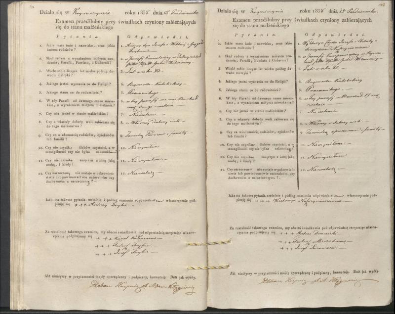Krinčino Romos katalikų parapijos bažnyčios 1837–1839 metų priešjungtuvinės apklausos knyga