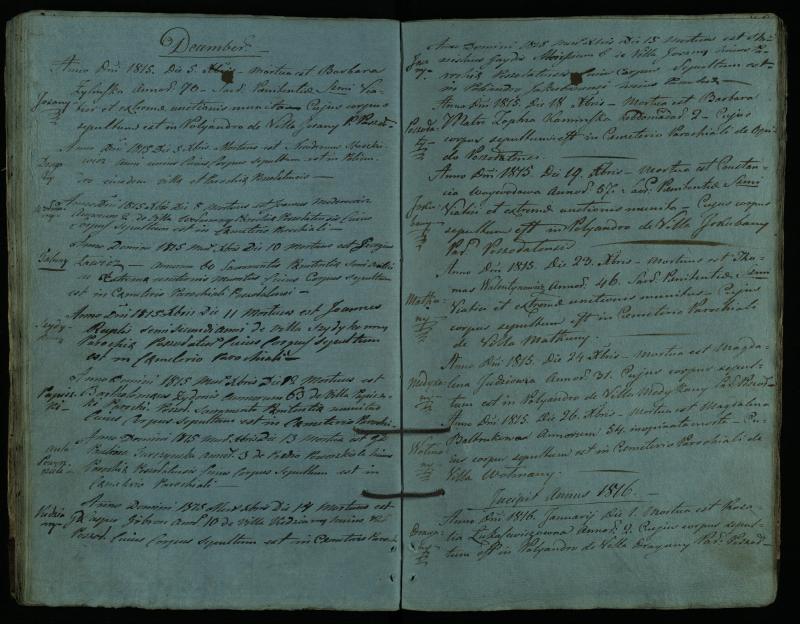 Pušaloto Romos katalikų parapijos bažnyčios 1810–1827 metų mirties metrikų knyga
