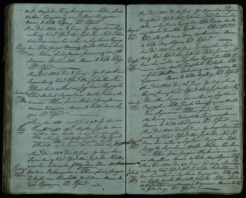 Pušaloto Romos katalikų parapijos bažnyčios 1814–1822 metų krikšto metrikų knyga