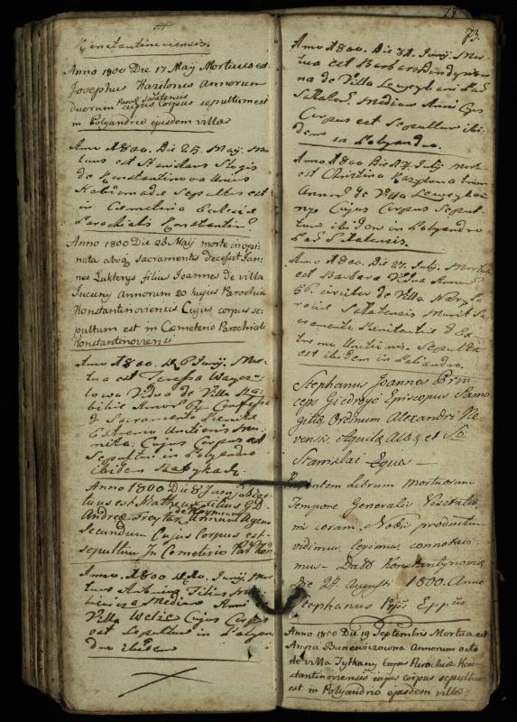 Vaškų (Konstantinavo) Romos katalikų parapijos bažnyčios 1763–1804 metų mirties metrikų knyga