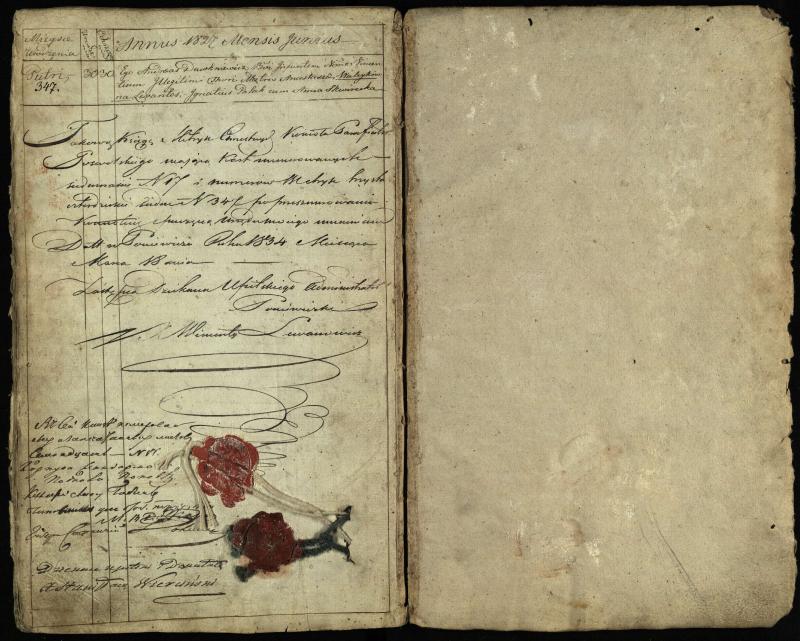 Pasvalio Romos katalikų parapijos bažnyčios 1825–1827 metų krikšto metrikų knyga