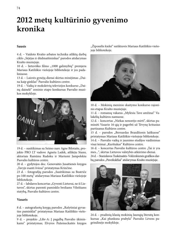 Šiaurietiški atsivėrimai : Pasvalio krašto istorijos ir kultūros žurnalas 2012, nr. 2 (33)