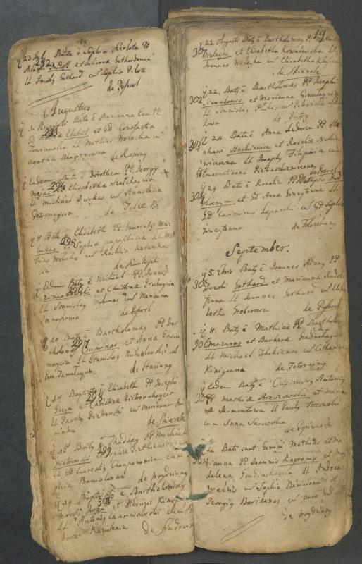 Pasvalio Romos katalikų parapijos bažnyčios 1749–1772 metų krikšto metrikų knyga