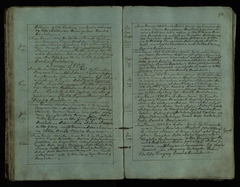 Pušaloto Romos katalikų parapijos bažnyčios 1802–1814 metų krikšto metrikų knyga