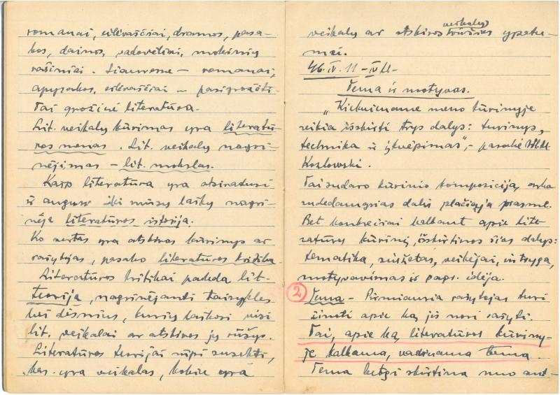 Rašytojo, savaitraščio „Tėviškės Žiburiai“ redaktoriaus Česlovo Senkevičiaus parengta literatūros teorijos pradmenų santrauka