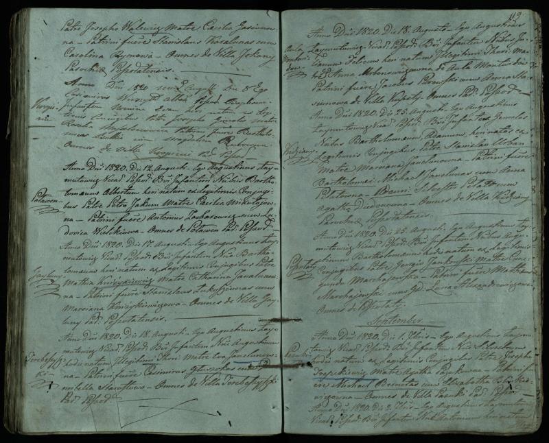 Pušaloto Romos katalikų parapijos bažnyčios 1814–1822 metų krikšto metrikų knyga