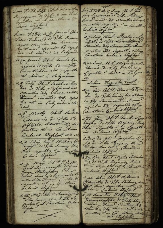 Vaškų (Konstantinavo) Romos katalikų parapijos bažnyčios 1763–1804 metų mirties metrikų knyga
