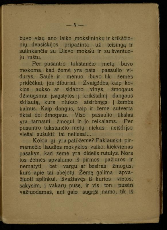 Žemė ir žmogus / med. d-ras P. Avižonis. – Antra pataisyta laida. – Voronežas: Lietuvos reikalų komisariato Kultūros ir švietimo skyrius, 1918. – 68 p.