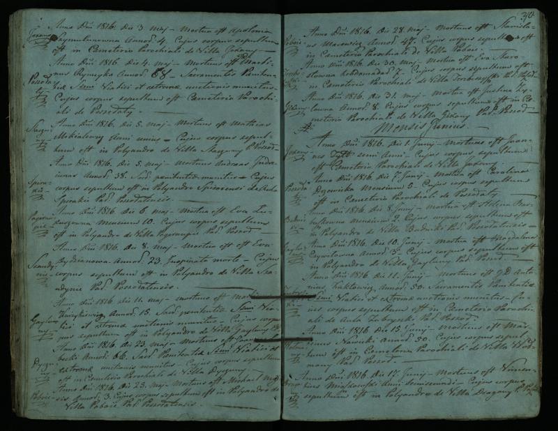 Pušaloto Romos katalikų parapijos bažnyčios 1810–1827 metų mirties metrikų knyga
