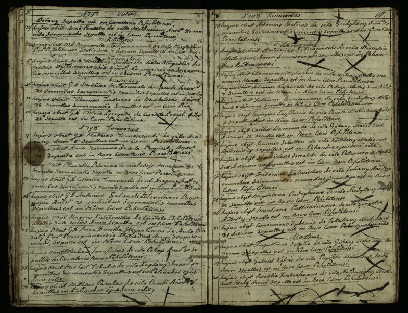 Pušaloto Romos katalikų parapijos bažnyčios 1785–1810 metų mirties metrikų knyga