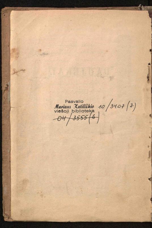 Daujėnai: eilės / A. Žalvarnio. – [S.l.]: [s.n.], 1910 (Kaunas: Saliamono Banaičio sp.). – 10 p.