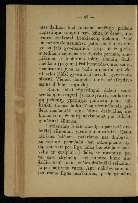 Kaip užsilaikyti pavasarį, vasarą, rudenį ir žiemą / [Otto Gotthilf Traenhart]; pagal d-rą med. L. Volbergą sutaisė d-ras A. Vileišis. – [Vilnius]: [„Vilniaus žinių“ red.], 1906 (Vilnius: „Vilniaus žinių“ sp.). – 91, [1] p.