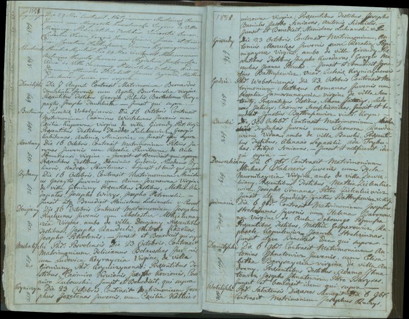 Krinčino Romos katalikų parapijos bažnyčios 1803–1826 metų jungtuvių metrikų knyga